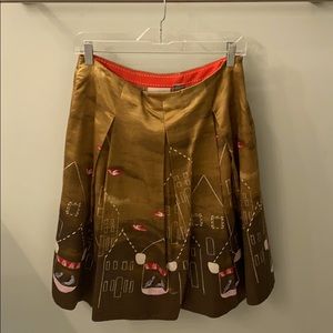 Anthropologie pleated skirt